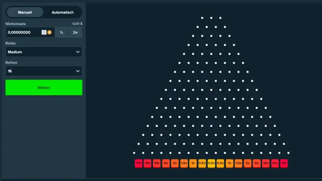 Plinko bei Stake.com