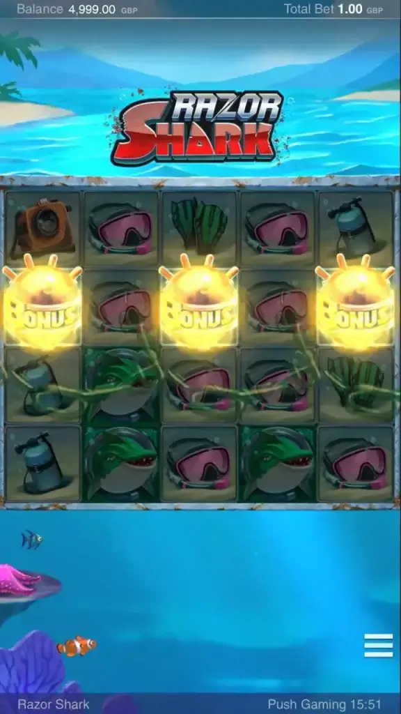 Razor Shark Bonus Symbole
